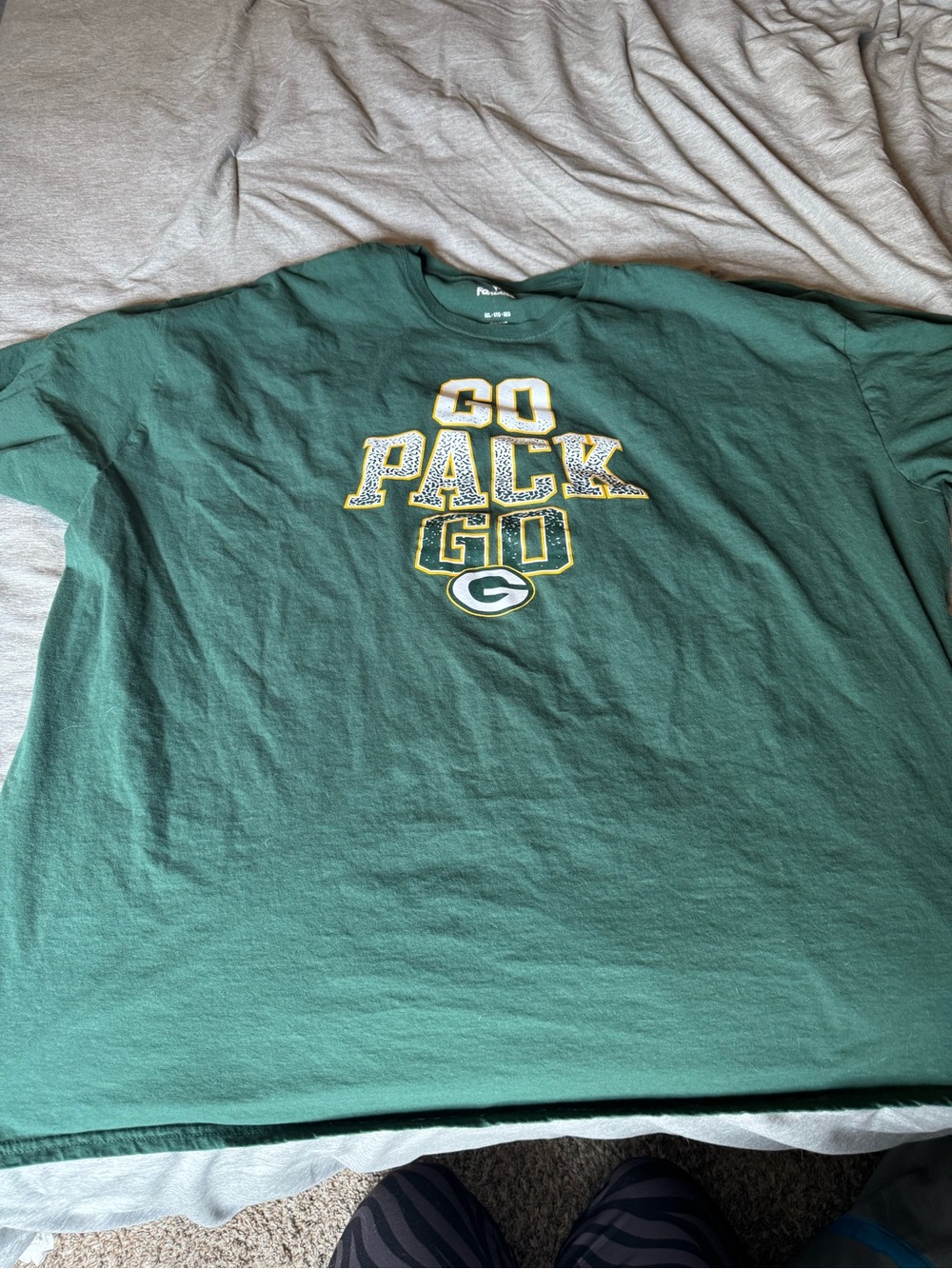 Fanatics Green 'Go Pack Go' Men's Short Sleeve Tee with Team Logo